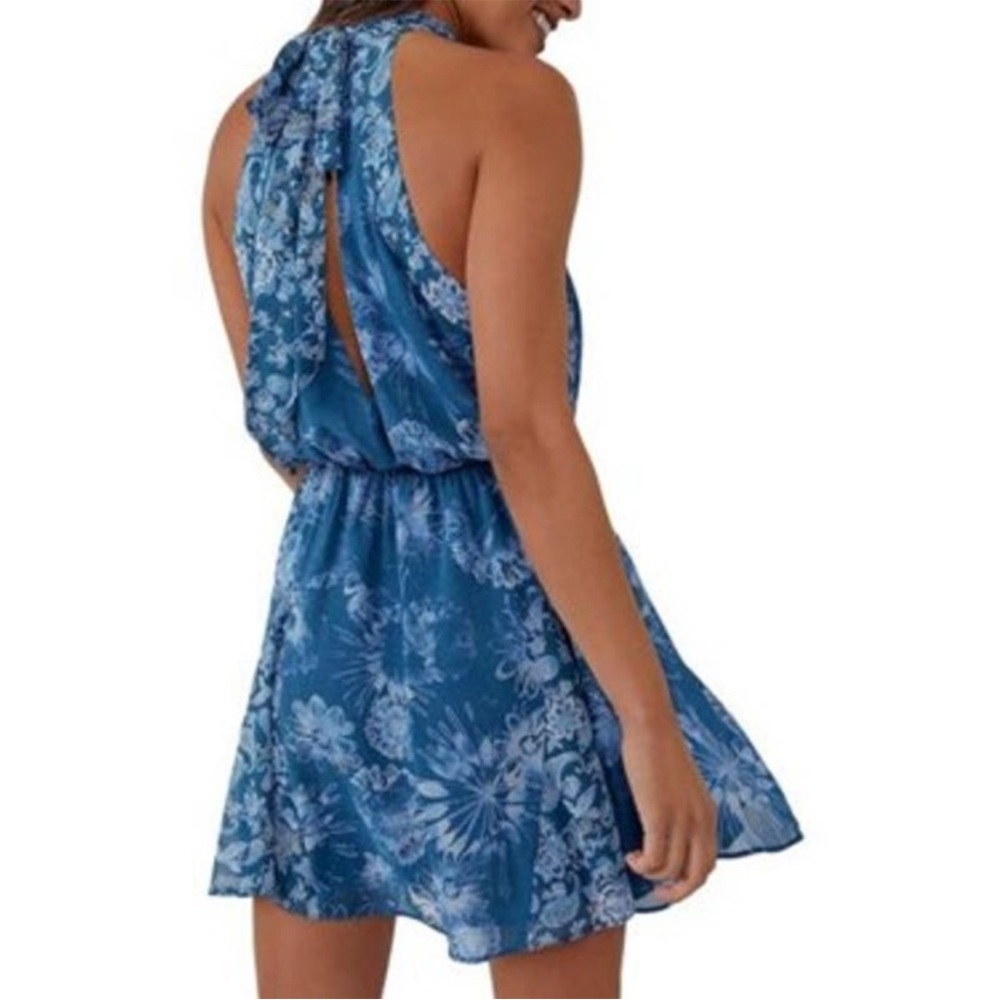 Free People Blue Floral Mini Dress - Picture 2 of 8